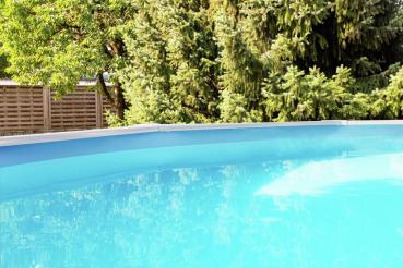 Preview: Steinbach Stahlwandpool Set Nuovo de Luxe II Ø 360 x 120 cm Innenfolie blau 012141